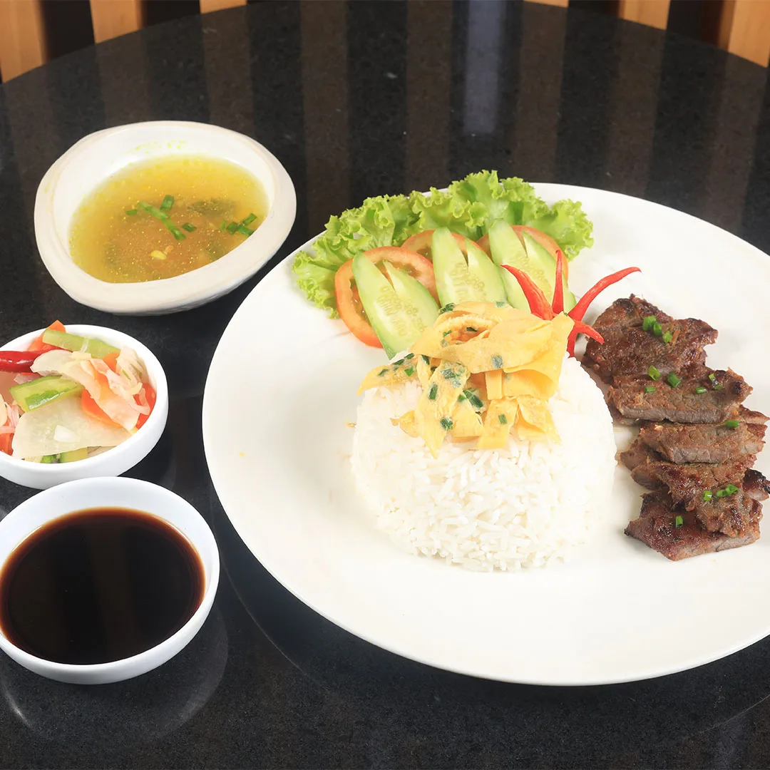 Khmer Beef Jerky Rice